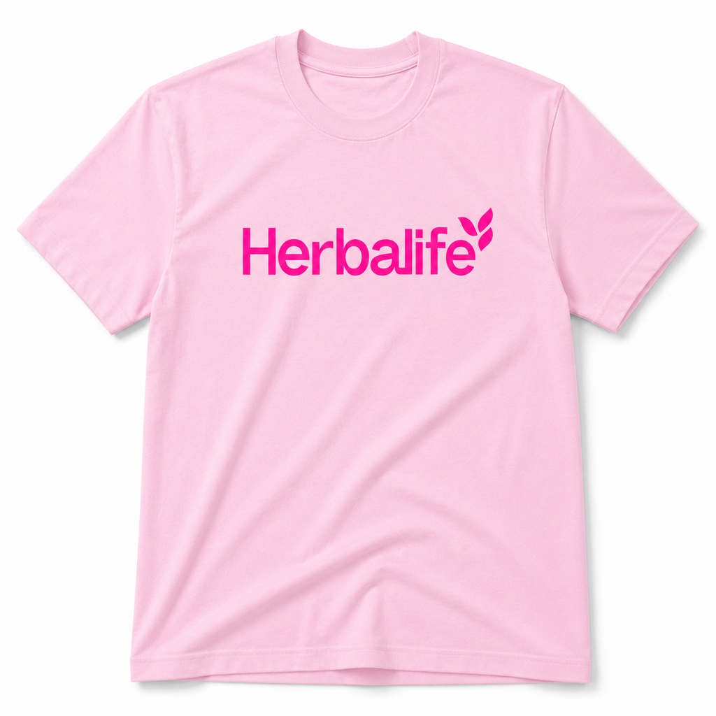 Puff Print Pink Branded T-Shirt
